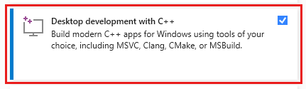 Screenshot that shows the Workloads tab of the Modifying dialog box for Visual Studio Installer.