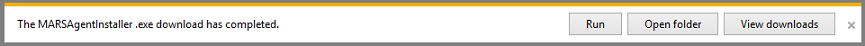 Screenshot shows that MARS installer is complete.