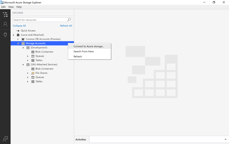 Connect to Azure Storage