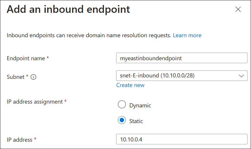 A screenshot displaying how to choose a static IP address.