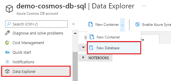 Create a new database