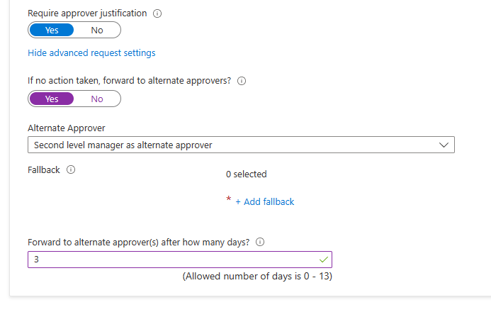 Access package - Policy - Add Alternate Approvers