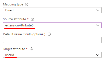 Writeback UserID attribute mapping