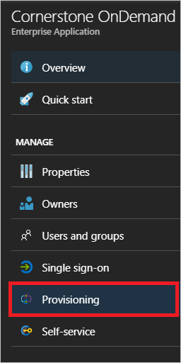 Cornerstone OnDemand Provisioning