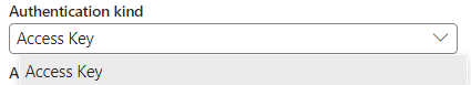 Screenshot showing the authentication kind for Amazon S3.