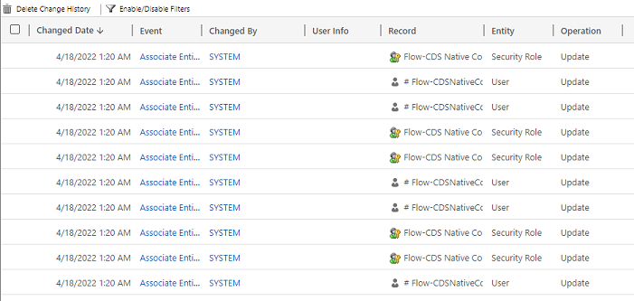 Audit Summary view (all audit logs) 