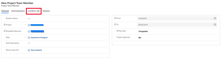 Conflicts tab on imported form.