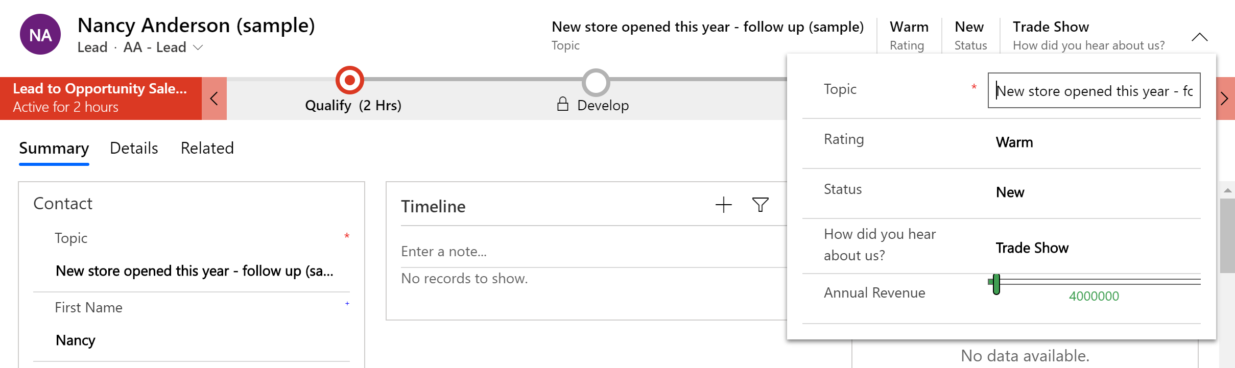 Header flyout with high-density header.