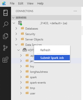 Submit menu by right-click file