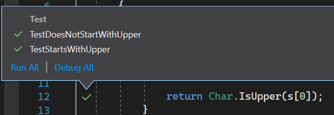 Code coverage for the return statement