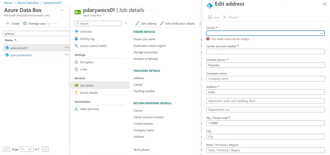 Screenshot shows how to add return shipping details.