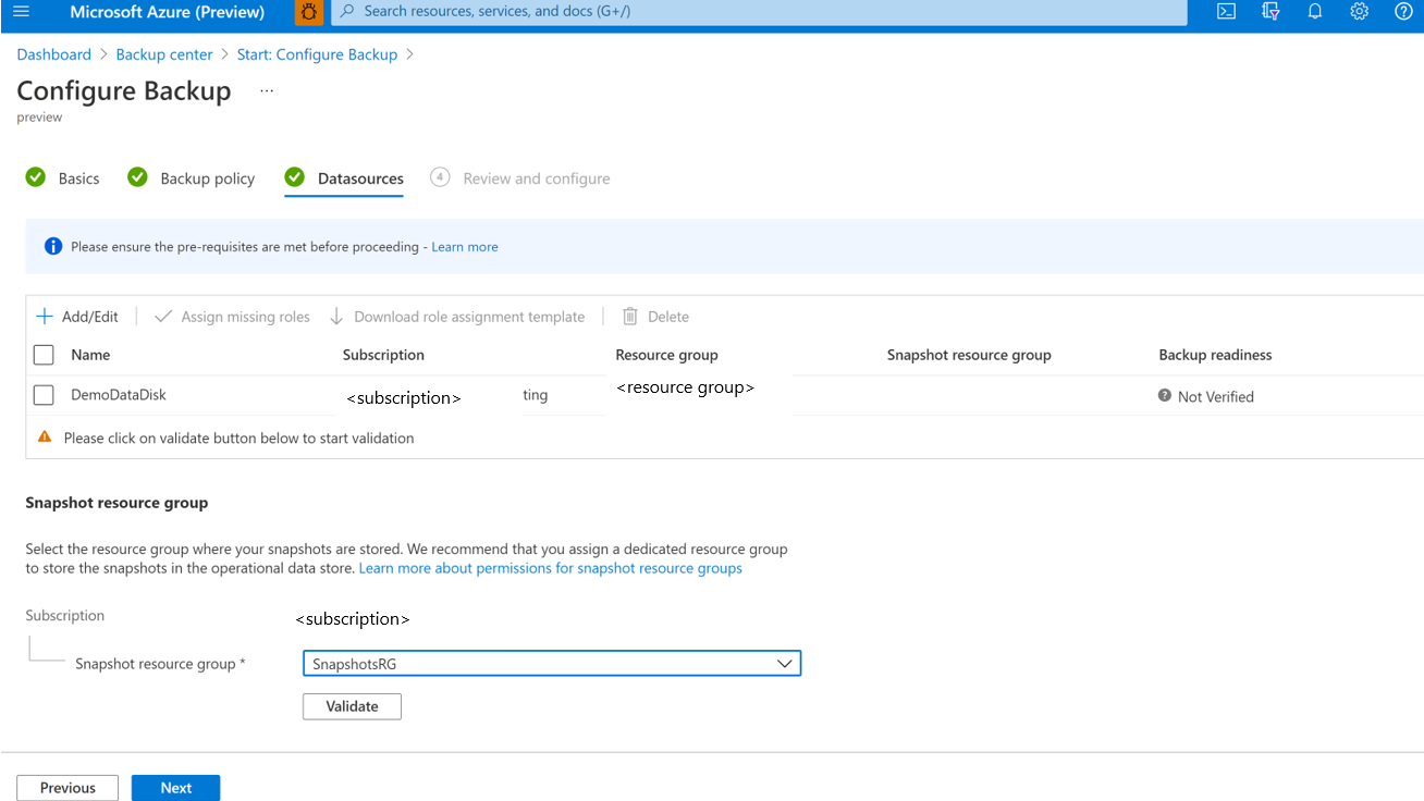 Screenshot showing the process to initiate prerequisites checks.