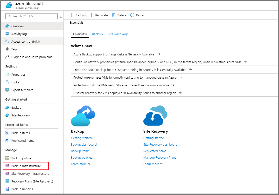 Select Backup Infrastructure