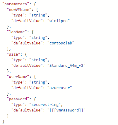 Customize parameters using a JSON file.