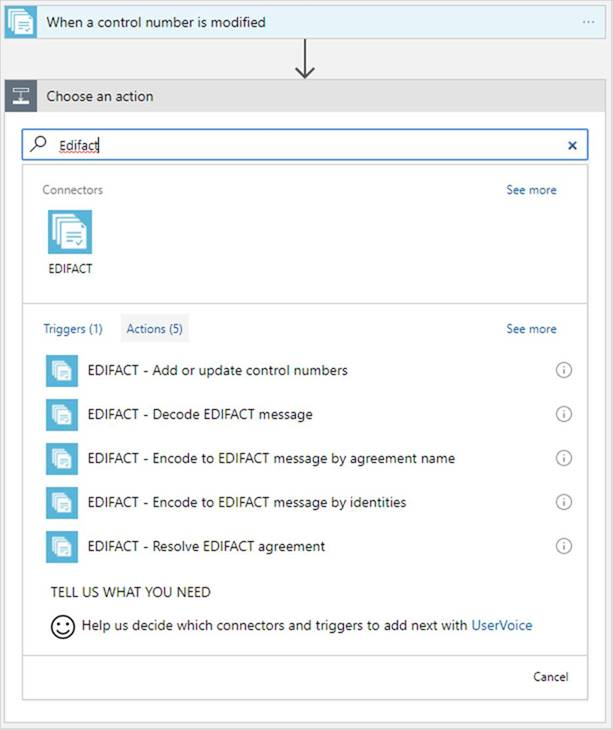 Screenshot that shows where to add or update control numbers.