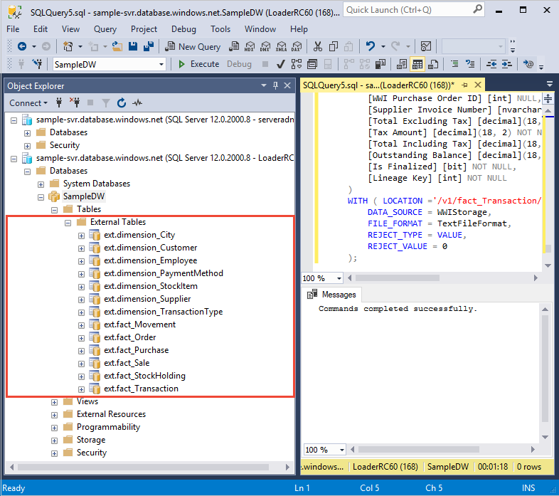 View external tables