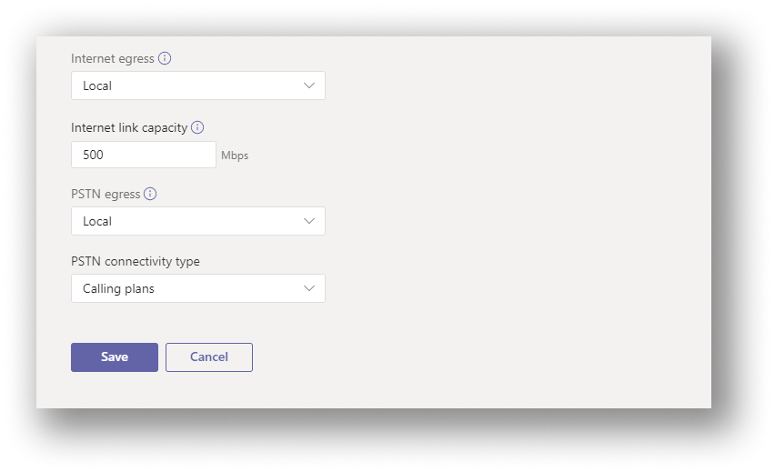 New site egress settings