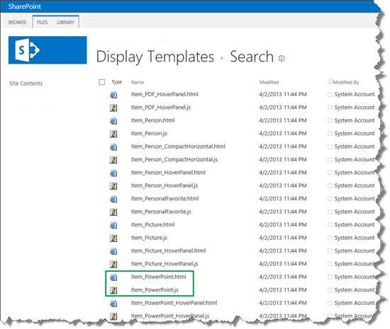 PowerPoint Item Display Templates