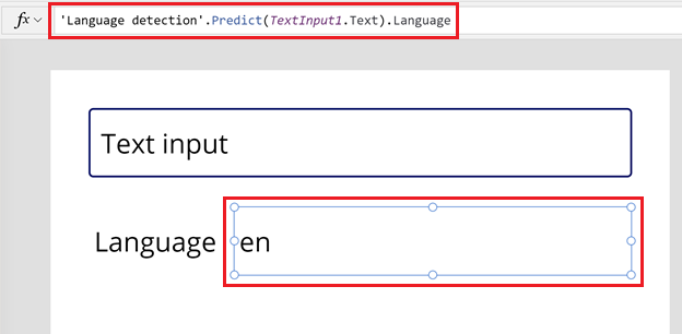 Language formula changes the label text.