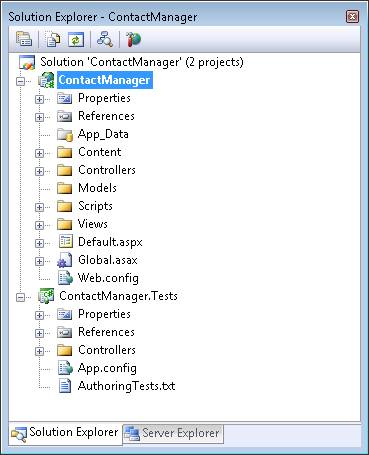 Screenshot shows to Solution Explorer window.