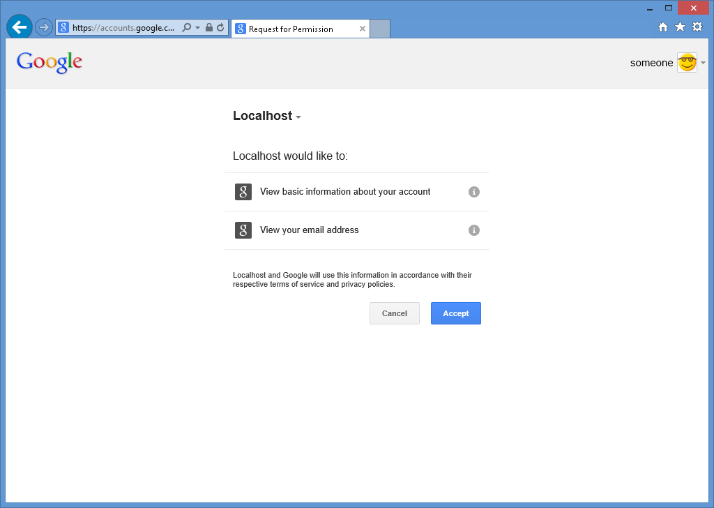 Image of Google permissions