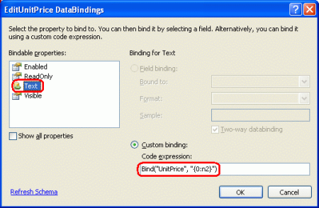 Specify the Format Specifier in the Bind Statement