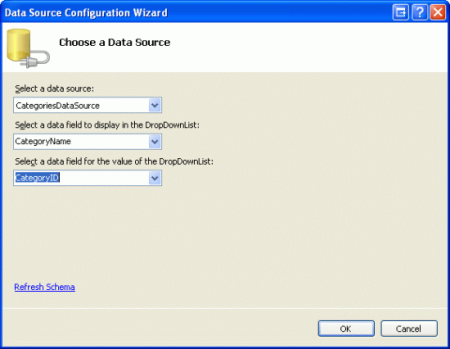 Have the CategoryName Field Displayed and the CategoryID Used as the Value