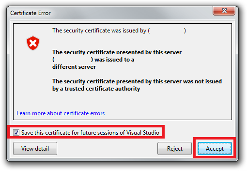 Certificate error