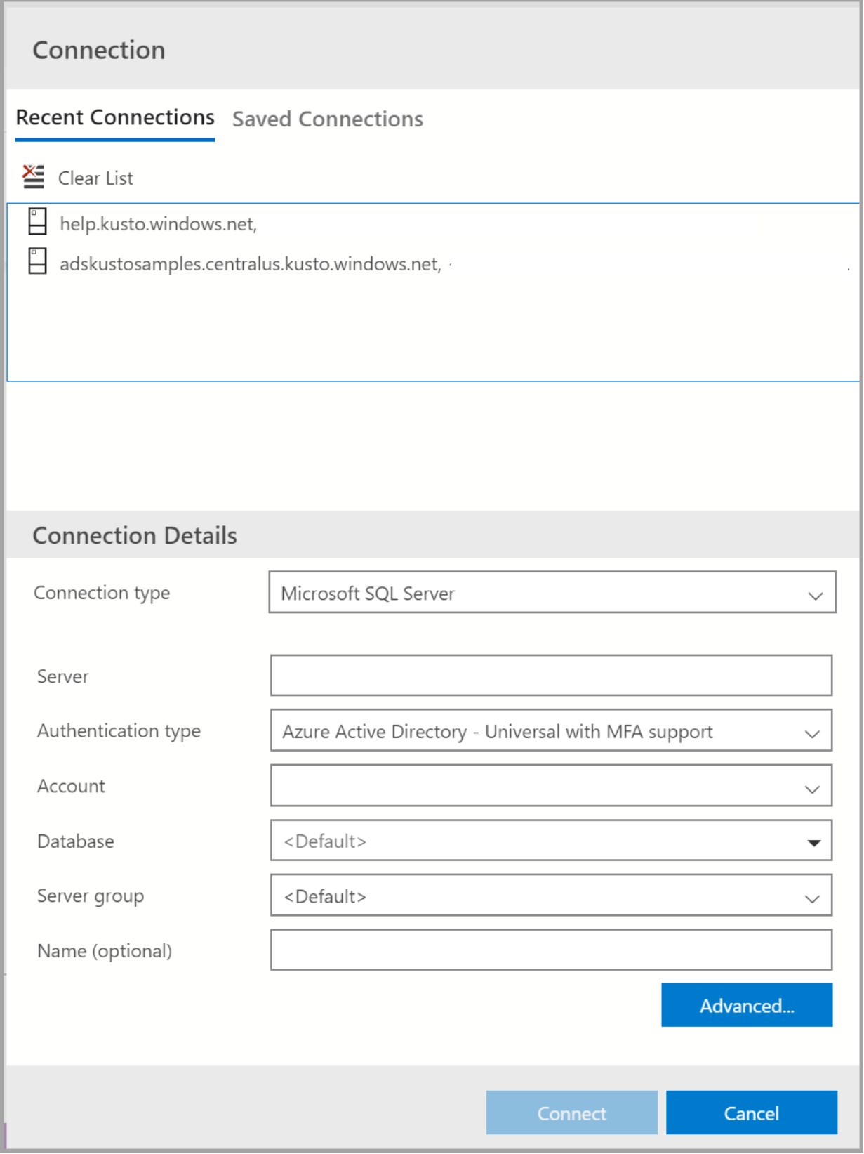 Select a different cluster