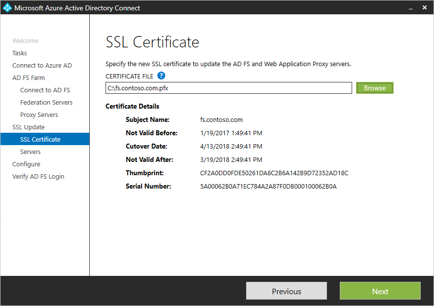 SSL certificate