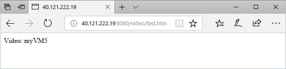 Test video URL in application gateway