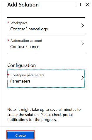 Screenshot of Add Solution menu