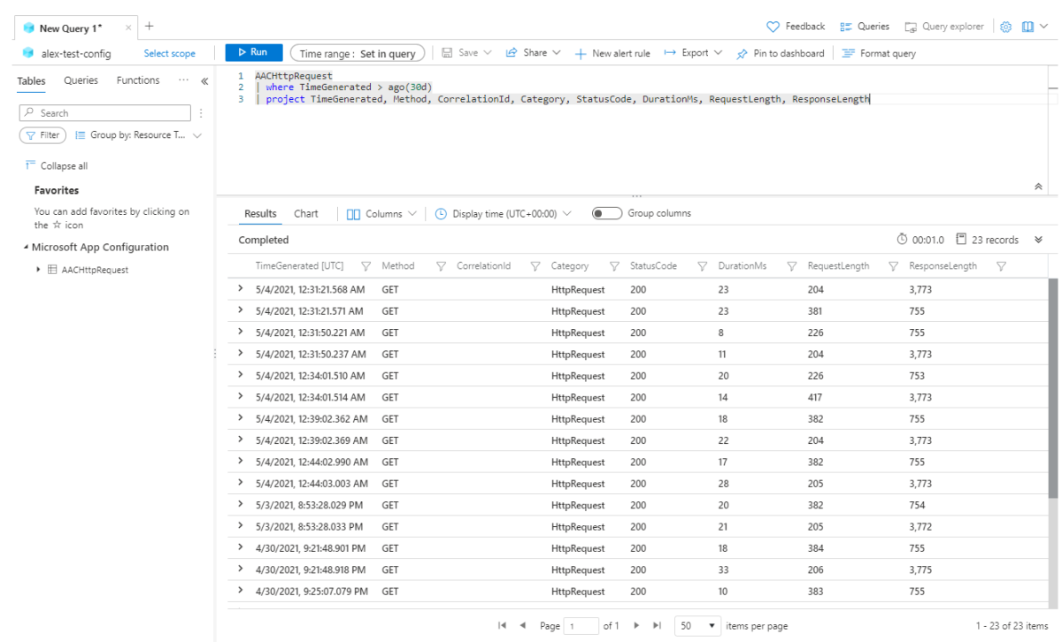 Writing kusto queries in our logs