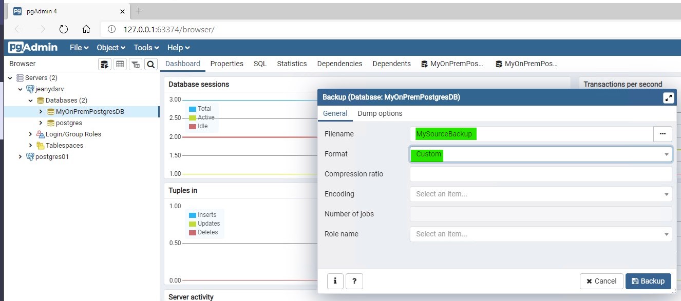 Migrate-source-backup-configure