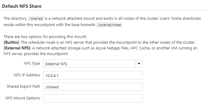 Mount an external NFS to /shared