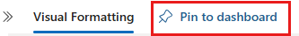 Screenshot of pin to dashboard tab in Azure Data Explorer web UI.