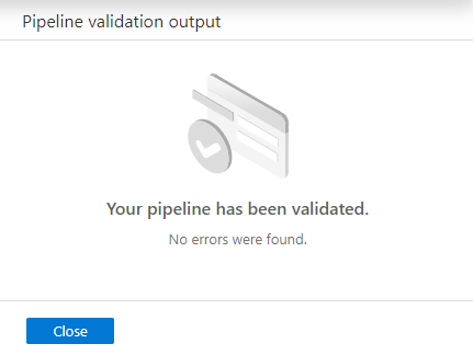 Validate pipeline