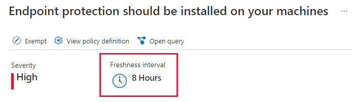 Freshness interval indicator for these two new Security Center recommendations