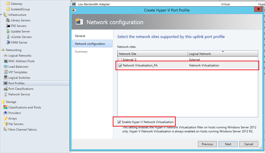 Enabling Hyper-V Network Virtualization