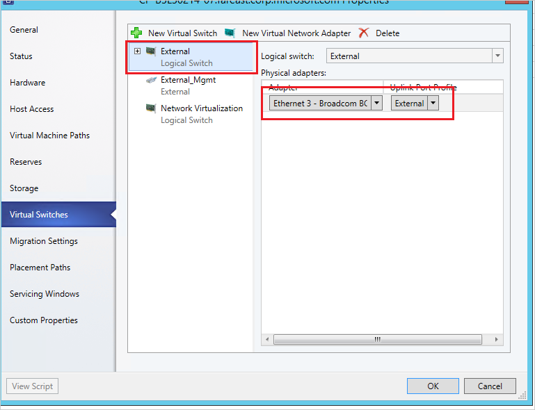 Creating another logical switch for external connectivity