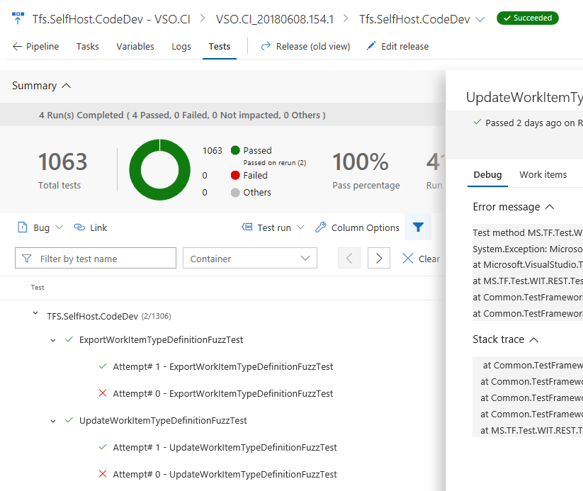 Test summary debug