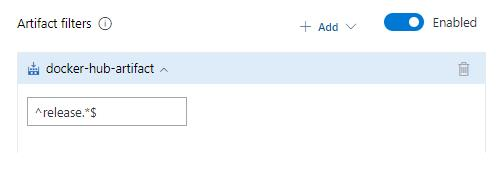 Stage level filter for Azure Container Registry and Docker Hub artifacts.