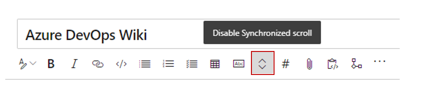 Synchronous scroll for editing wiki pages.