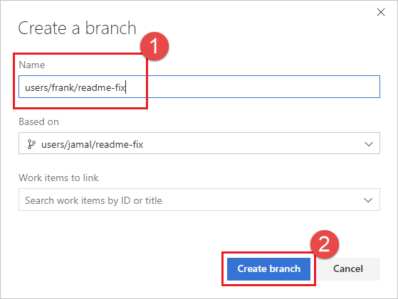 Create new branch