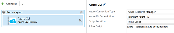 Azure CLI task