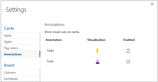 Turn on/off board annotations