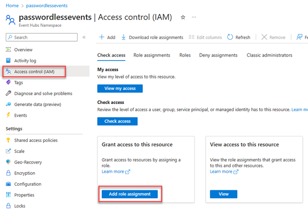 A screenshot showing how to assign a role.