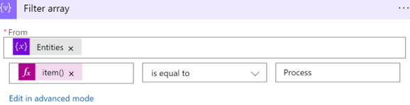 Screenshot of filling in the filter array information.