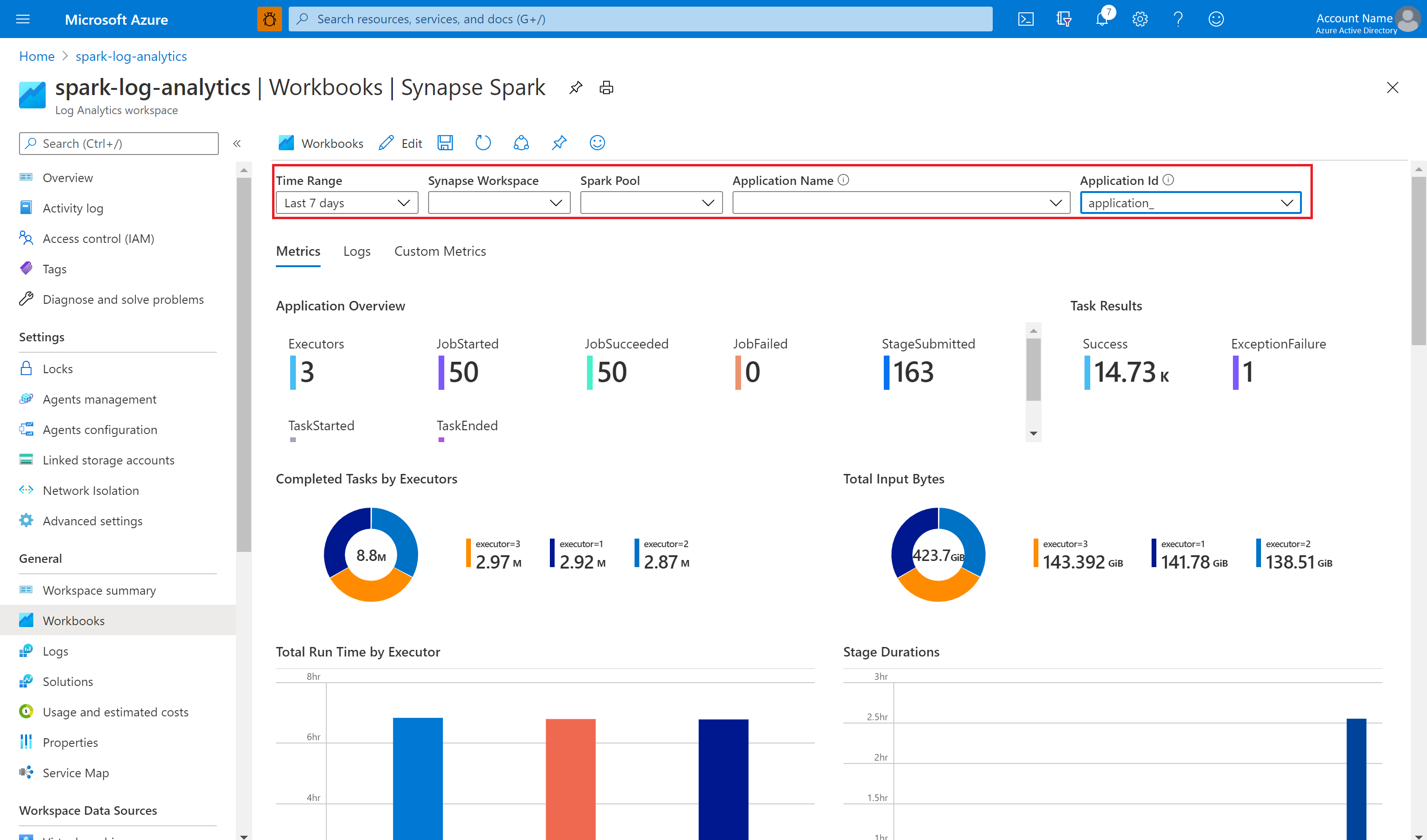 Screenshot that shows a workbook.