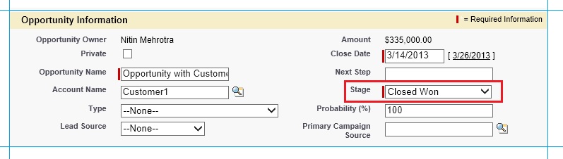 Edit an existing opportunity